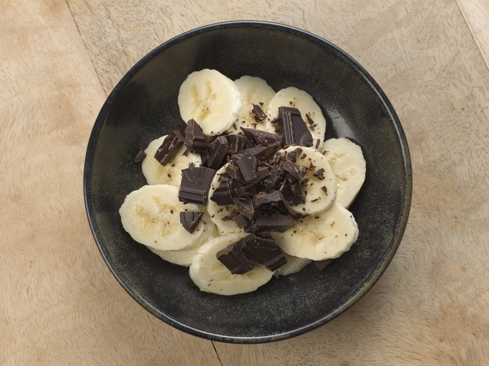 Banaan met pure chocolade
