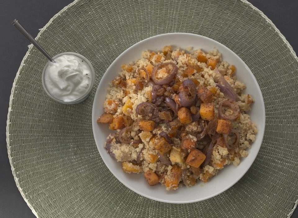 Arabische couscous met pompoen & abrikozen