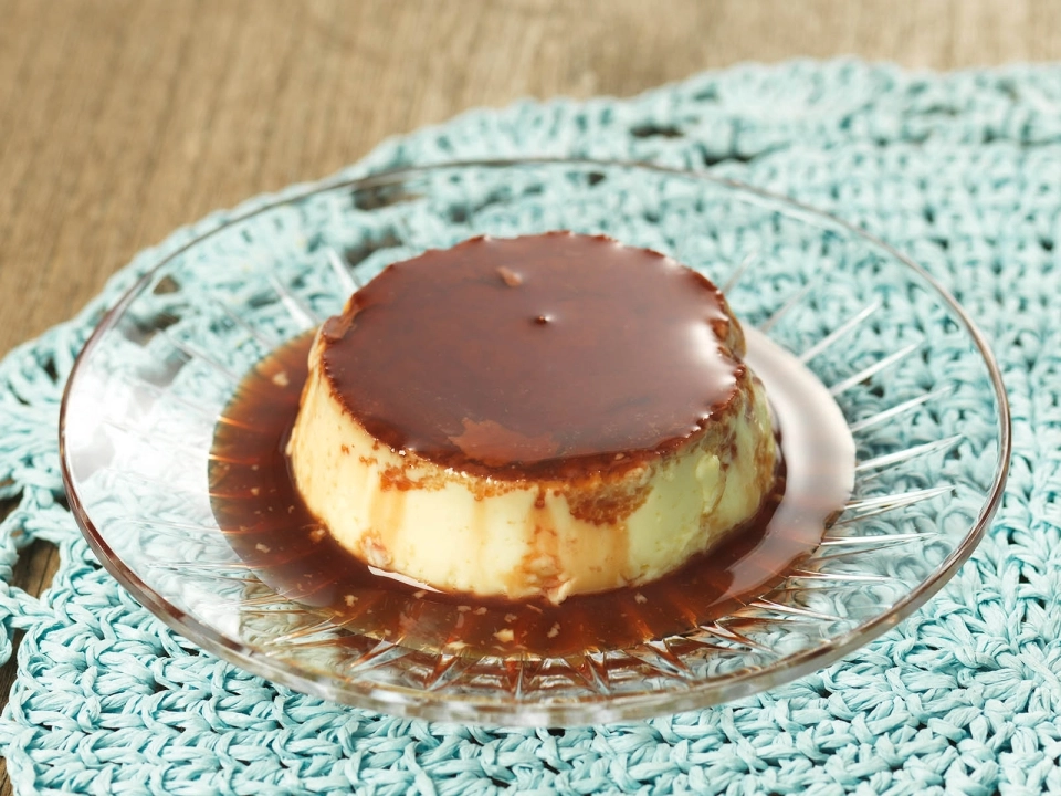 Crème caramel met dadelstroop