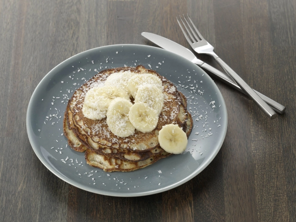 Eiwitrijke pannenkoekjes met banaan