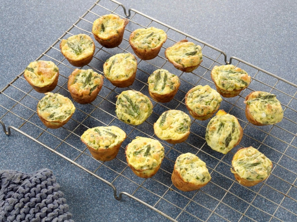 Groene asperge muffins