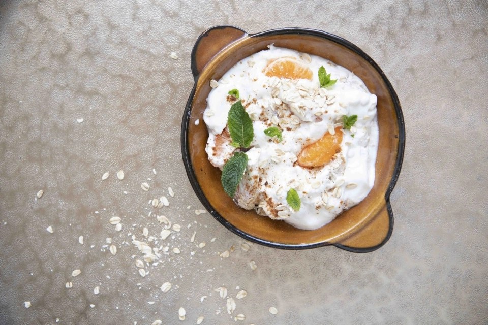 Marokkaanse kwark met mandarijn