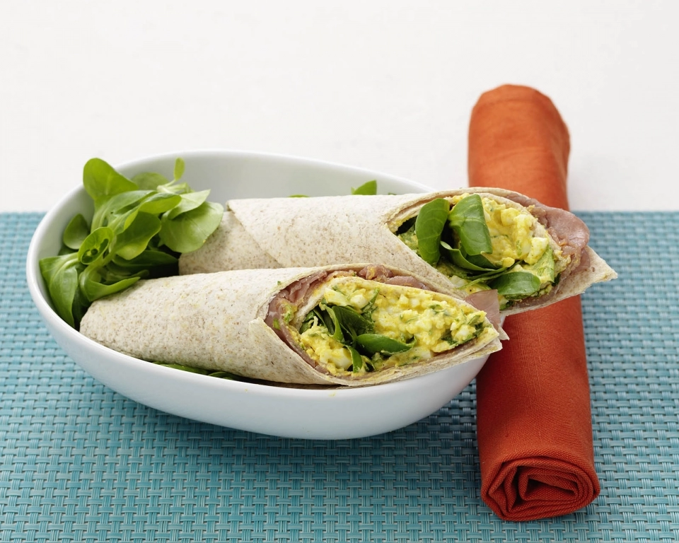 Ontbijtwrap met eiersalade