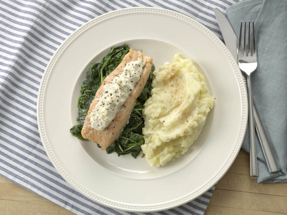Zalm met ricotta uit de oven