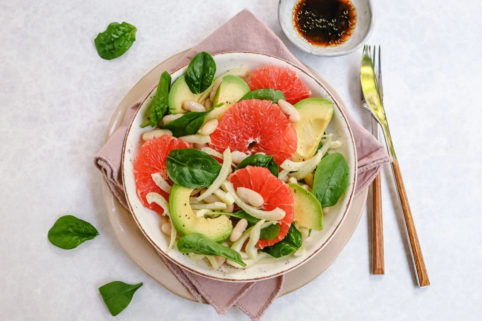Venkel & sinaasappel salade met avocado