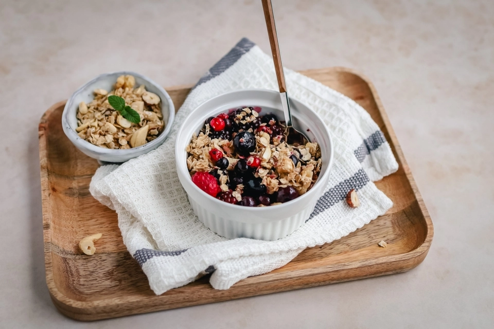 Crumble met fruit & havermout