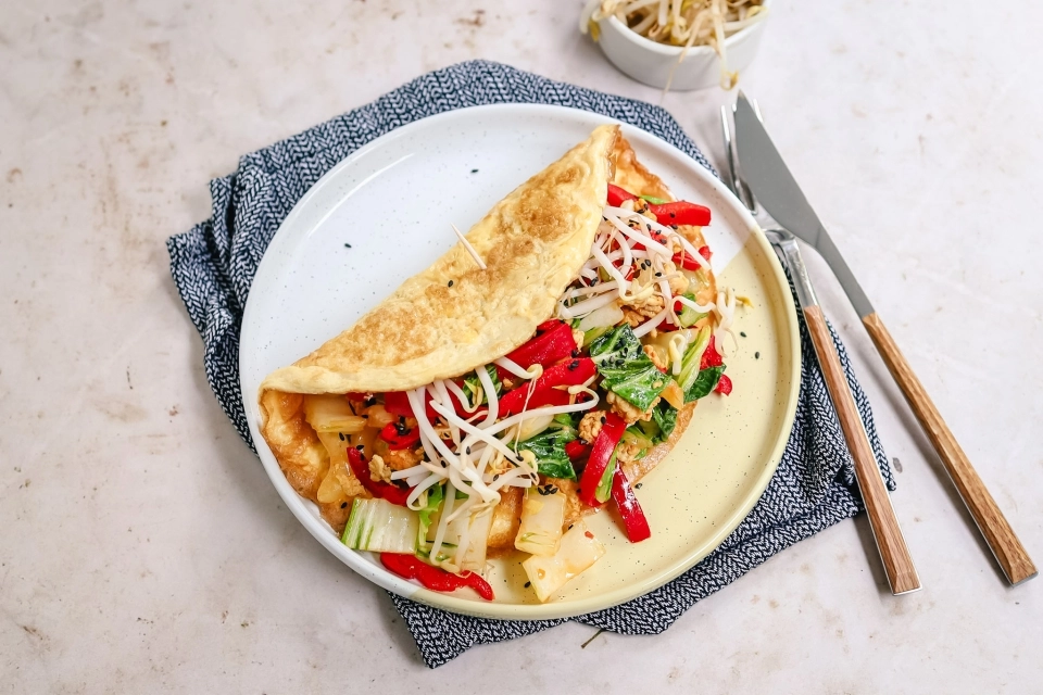 Gevulde Thaise omelet