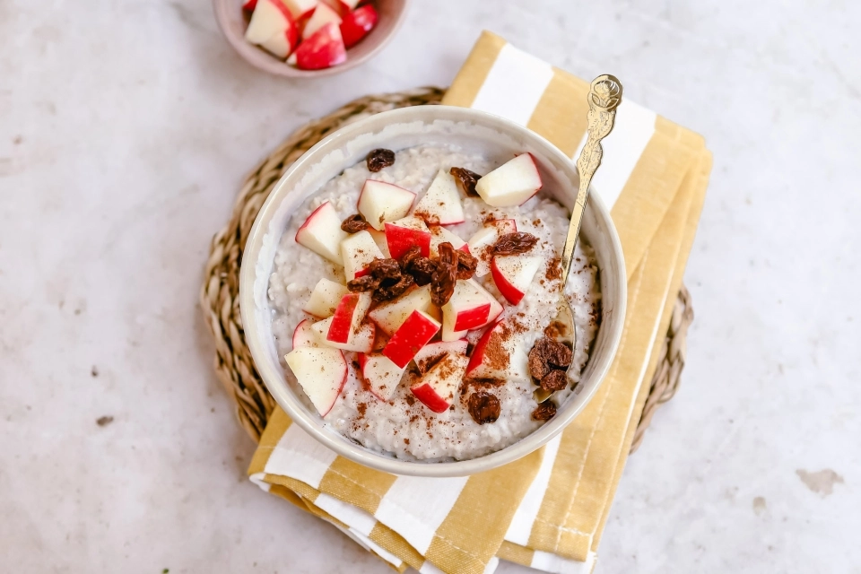 Havermout met appel & rozijnen