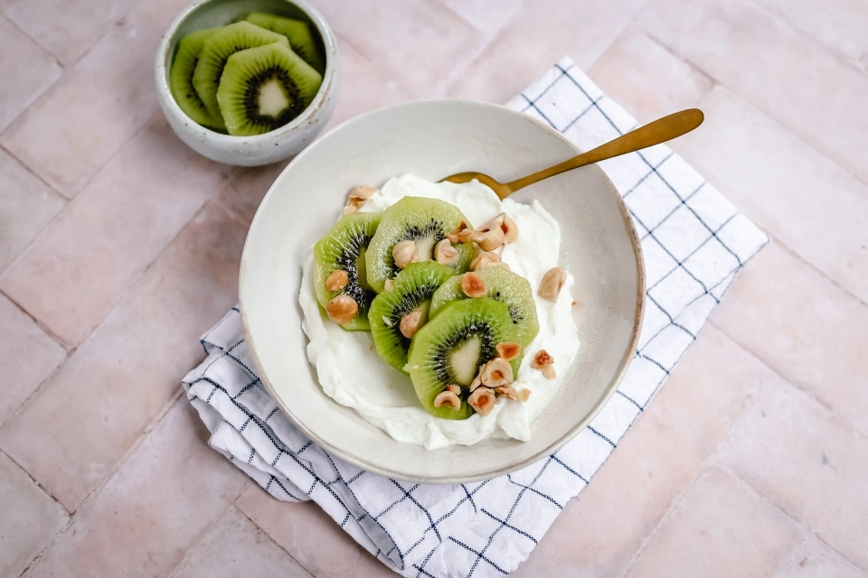 Kwark met kiwi
