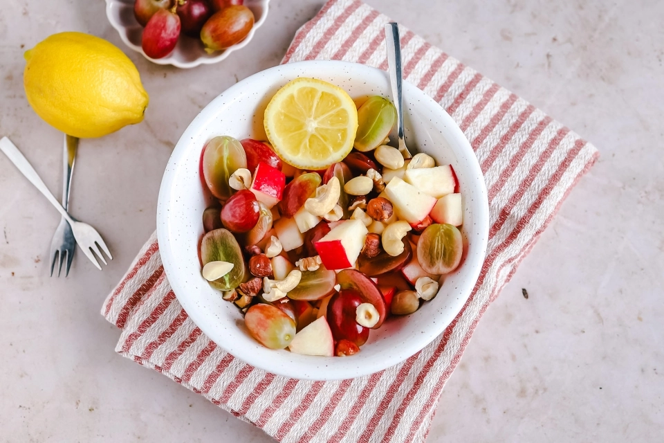Snelle druivensalade met noten