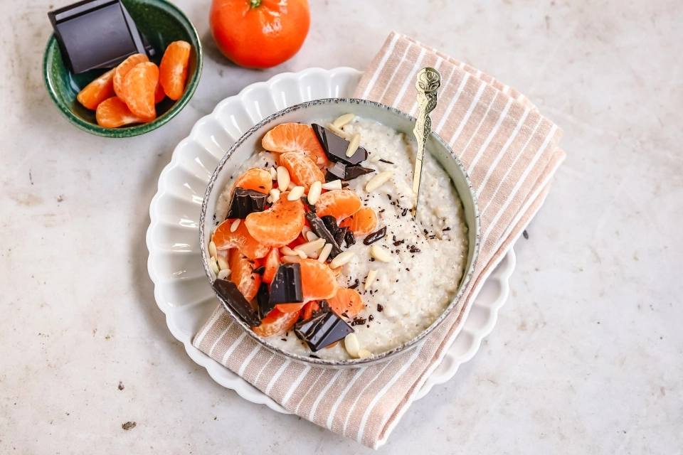 Havermout met mandarijn & chocolade