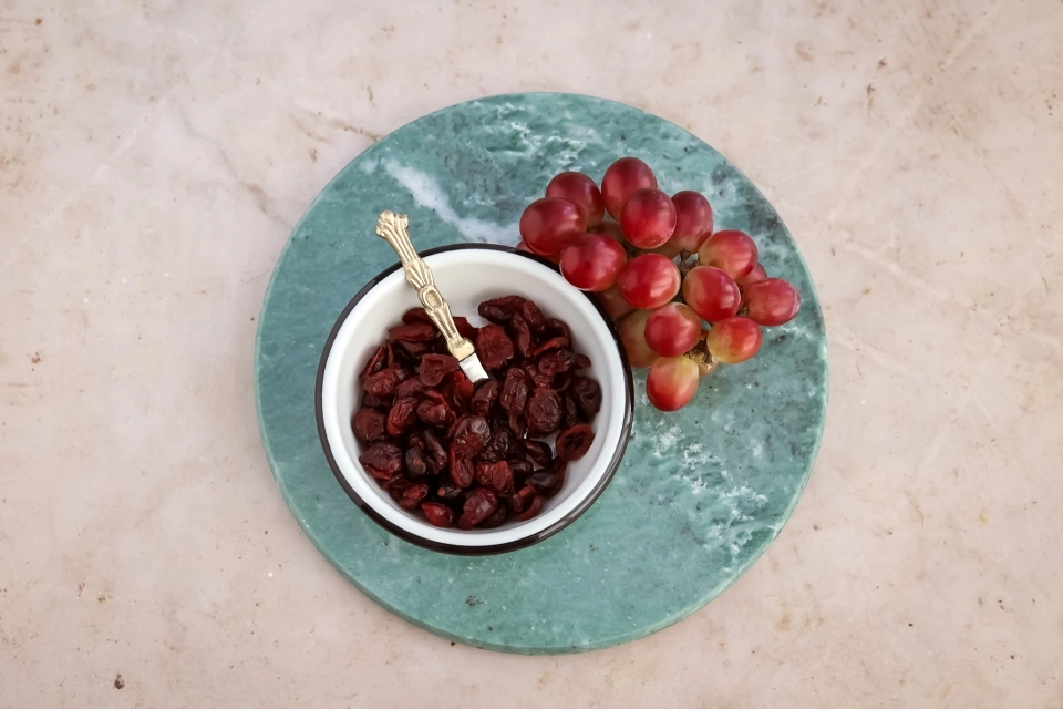 Druiven met rozijnen