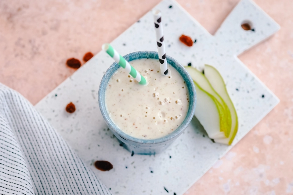 Eiwitshake met banaan & peer