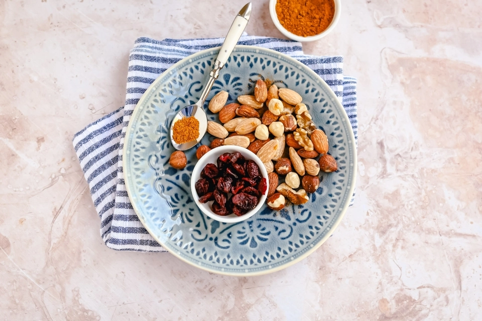 Ras el hanout noten met rozijnen