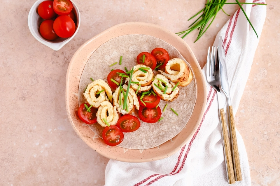 Wrapomelet met cottage cheese