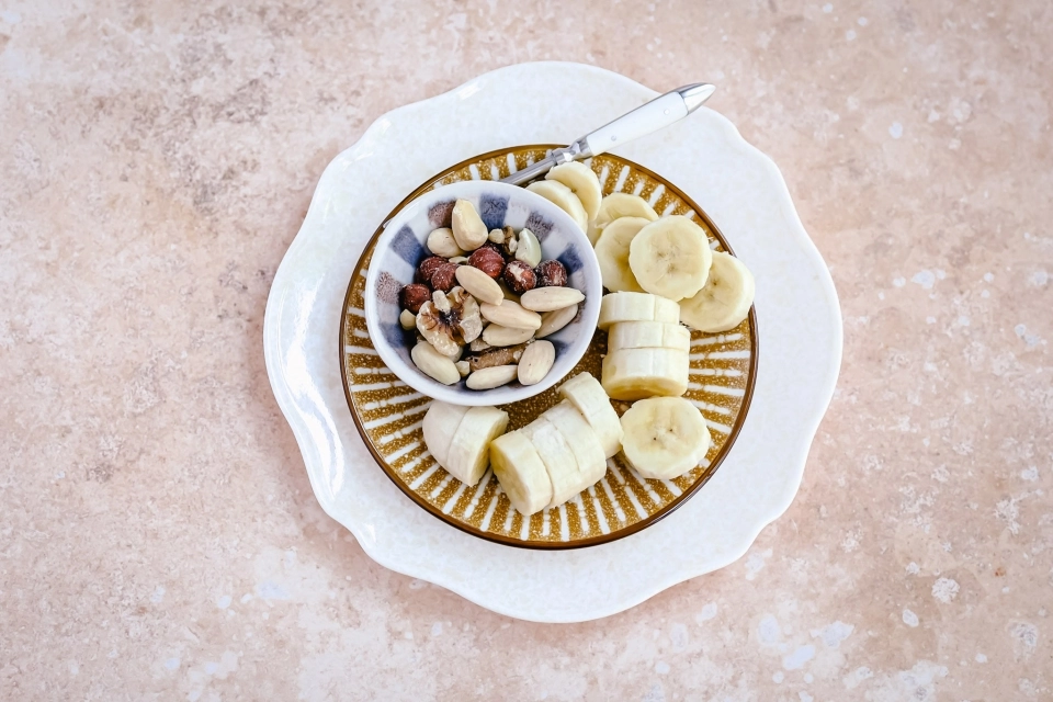 Banaan met noten