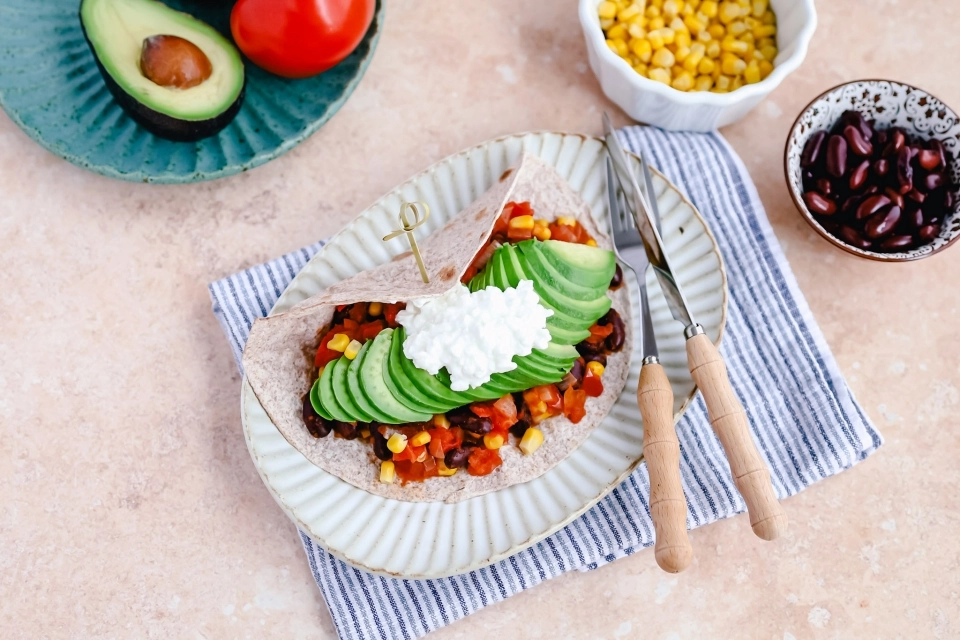 Mexicaanse kidneybonen wrap