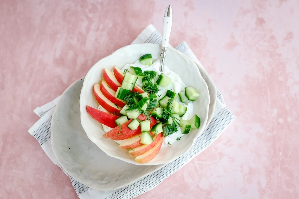 Appel & komkommer bowl
