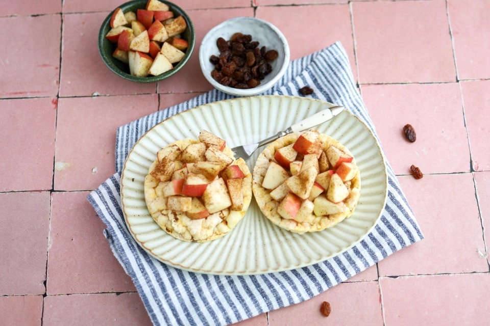 Maïswafels met appel & kaneel