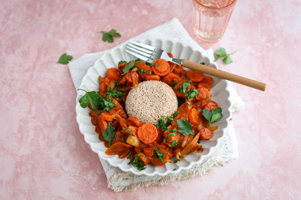 Kalkoentajine met wortel