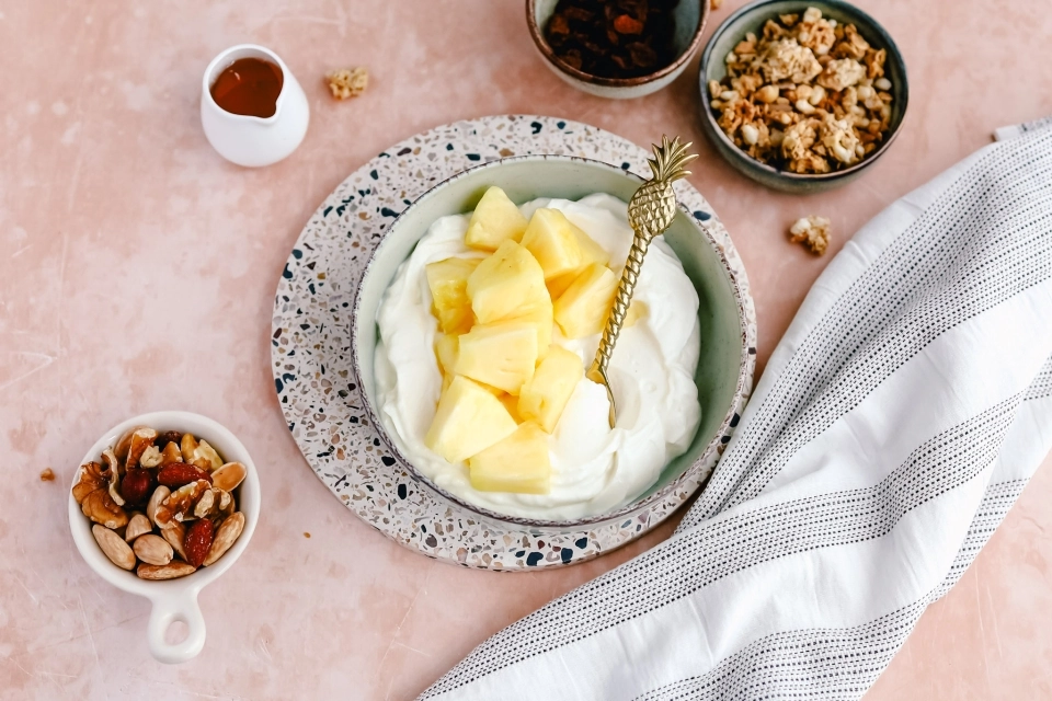 Ananaskwark met havermout