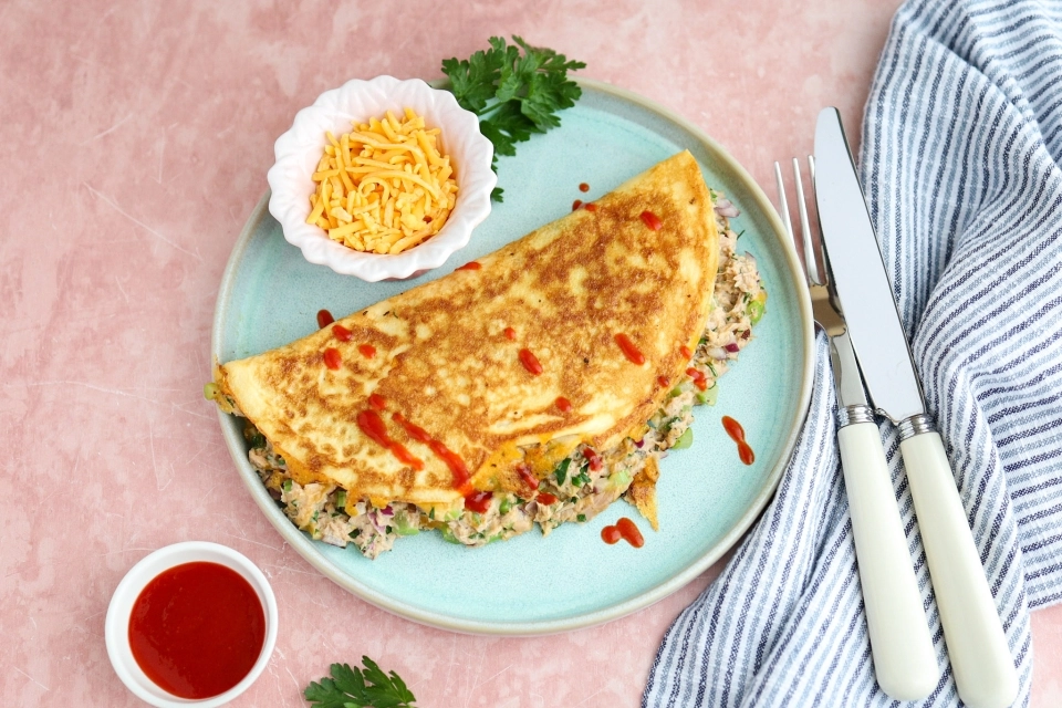 Pittige tonijn omelet