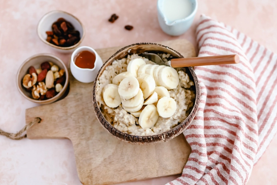 Overnight oats met banaan & pure chocolade