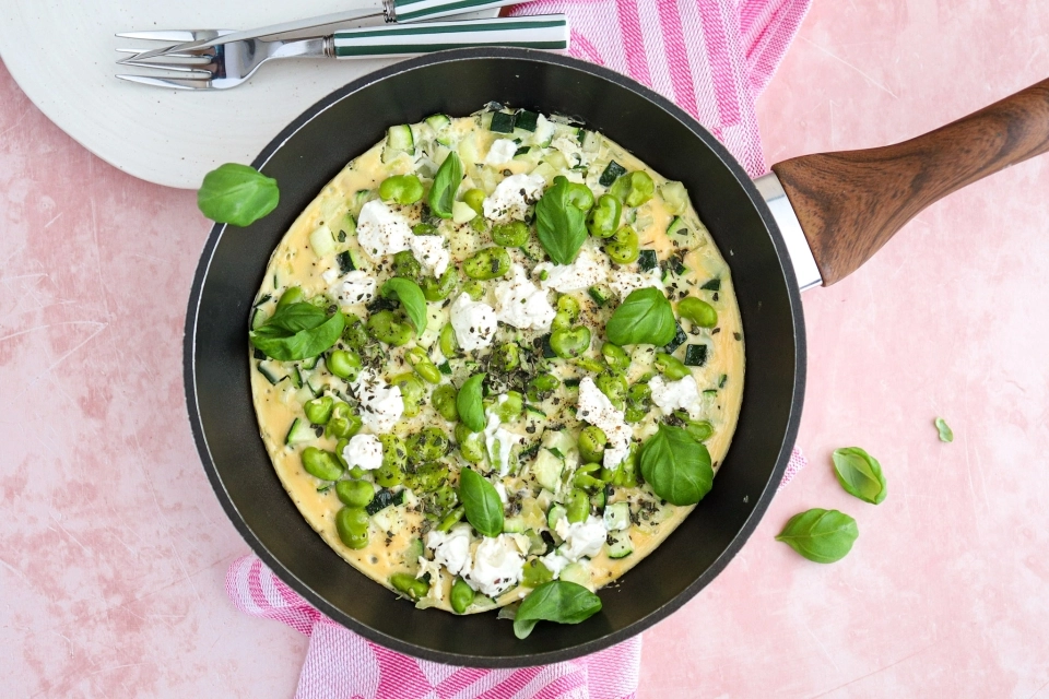 Makkelijke frittata met geitenkaas