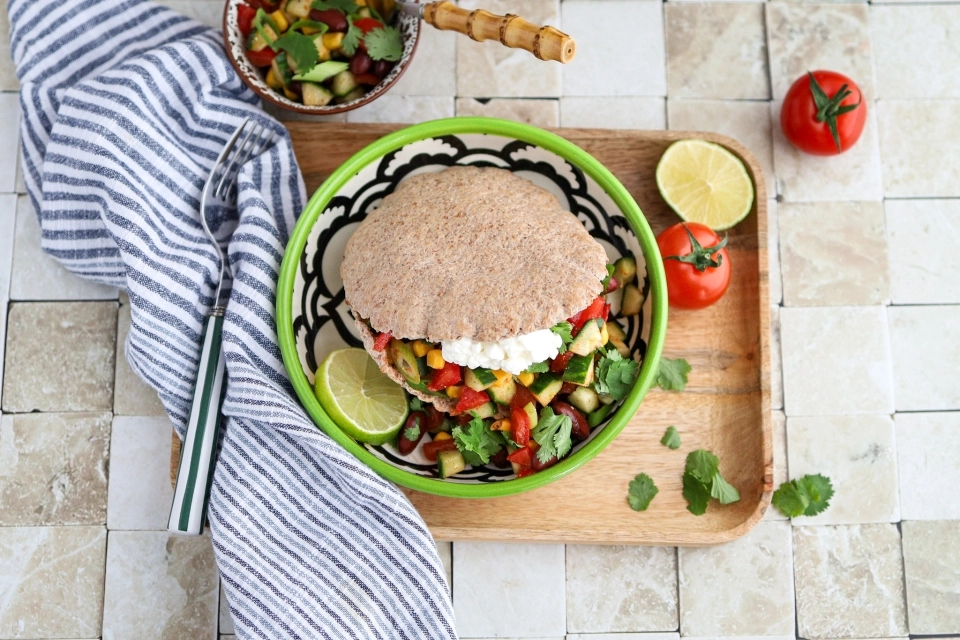Pita gezond met kidneybonen